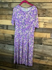 Appleseeds Petites Lavender Floral Dress Size MP