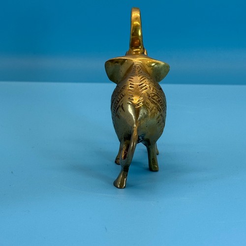 Vintage 3er Set massive Messing Elefanten Figuren geätzt Design goldfarben Safari Deko - Bild 5 von 20