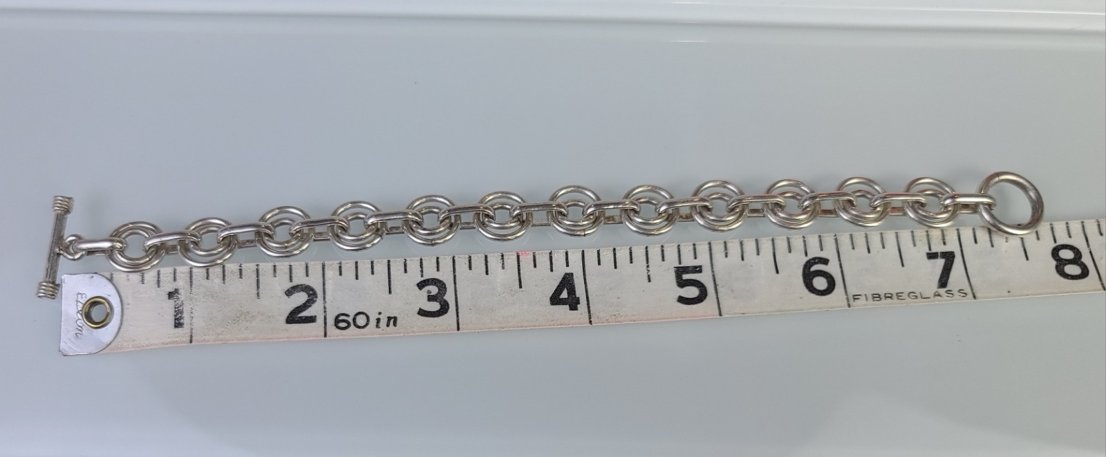 Sterling 925 Solid Silver Concecentric Circle Bra… - image 12