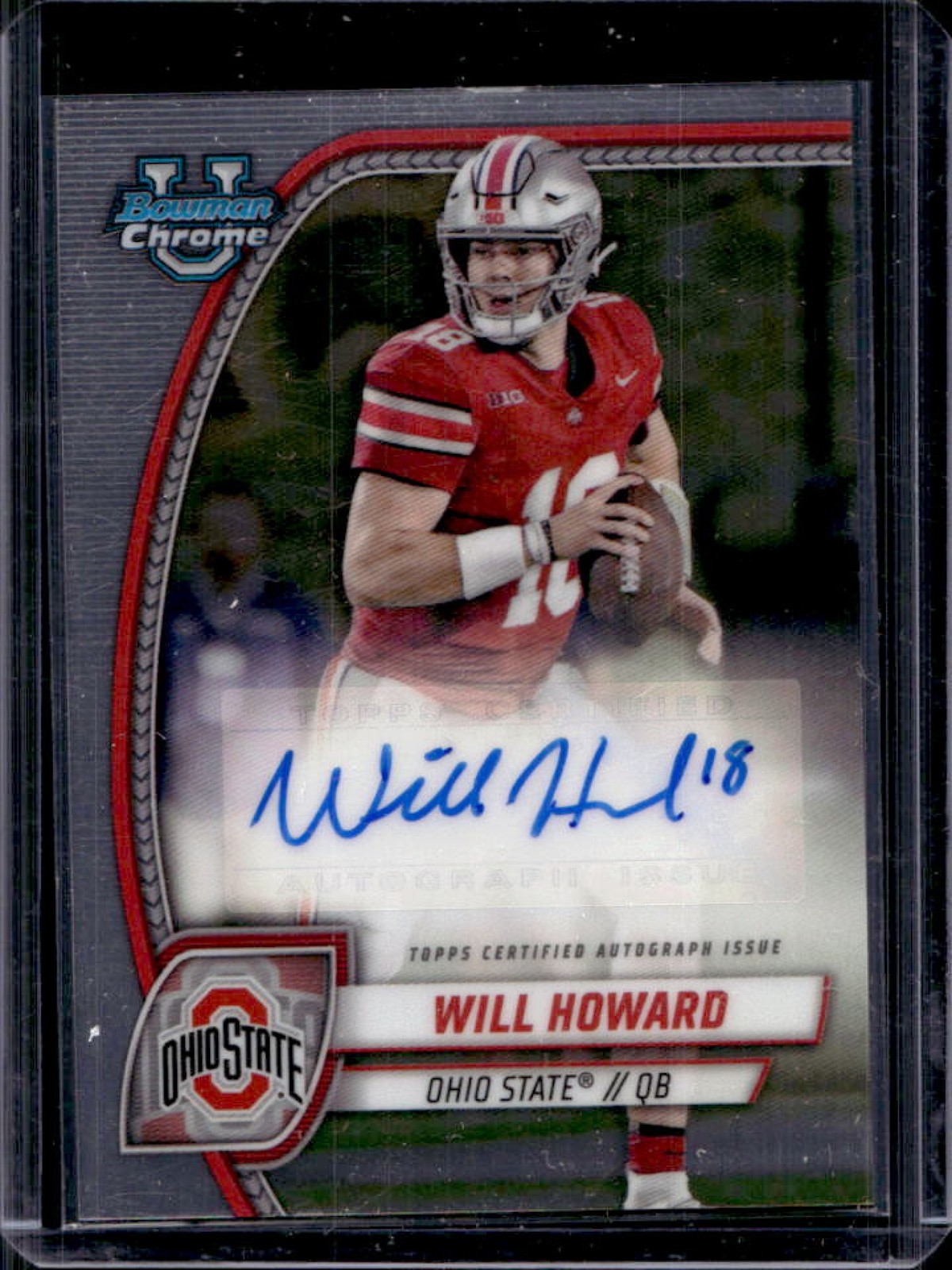 2024 Bowman U Chrome Will Howard Prospect Auto #PA-WHO Buckeyes
