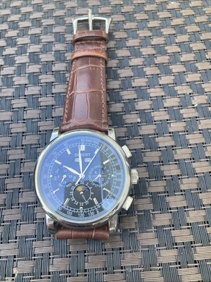 DEBERT - Wertige Herrenuhr 41mm Wristwatch mit Mond/Vollkalender Automatik - Top