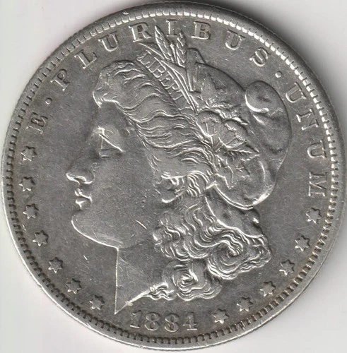 BETTER DATE 1884-S MORGAN SILVER DOLLAR XF+ DETAILS