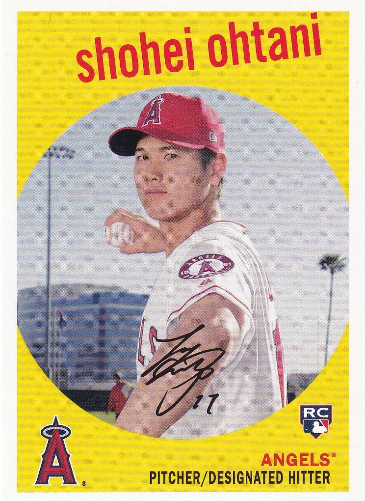 ! 2018 Topps Archives - 1959 Design Shohei Ohtani #50 Pitching Pose (RC) ! MVP !