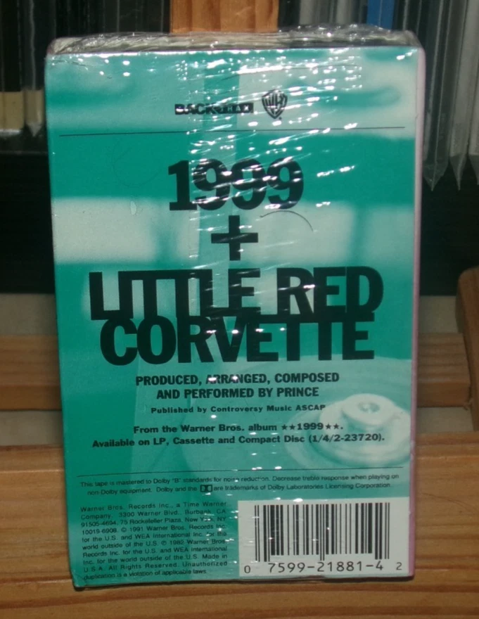PRINCE 1999 & LITTLE RED CORVETTE BACKTRAX NEW CASSETTE SINGLE - Image 2 of 4