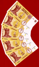 5 x 1 LEU 2015 MOLDOVA UNC NOTES Sign: Dorin Drăguțanu (P-21a) STEPHEN THE GREAT
