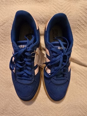 adidas Cloudfoam Plus Low Top Lace-Up Athletic Sneakers Blue Pink Gum Sole