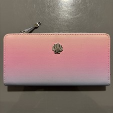 Cartera monedero Loungefly Disney la Sirenita Ombre rosa púrpura para mujer 8”x4”