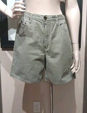 Eddie Bauer women Classic Chino 5Pocket Cotton Twill Khaki Green Shorts Size 12