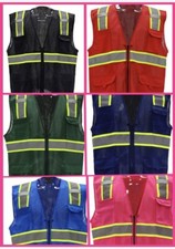 VEST OUTDOOR WORK UNISEX VEST REFLECTIVE NEON SAFETY HIGH VISIBILITYA3 MEN VEST