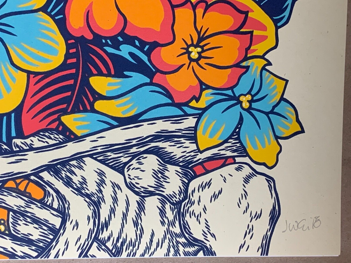 GRATEFUL DEAD & COMPANY 2018 SUMMER TOUR SKULL & FLOWERS