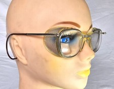 EYES GLASSES MID-CENTUR-AMERICAN OPTICAL GOGGLE-CLEAR LENS-1950s WITH CASE CLEAN