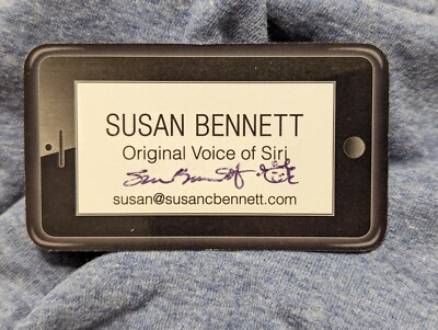 Susan Bennett Autograph Business Card Signed Authentic Original Voice ...