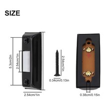 Easy Installation Wall Mounted Iron Doorbell Button with Mounting Screws