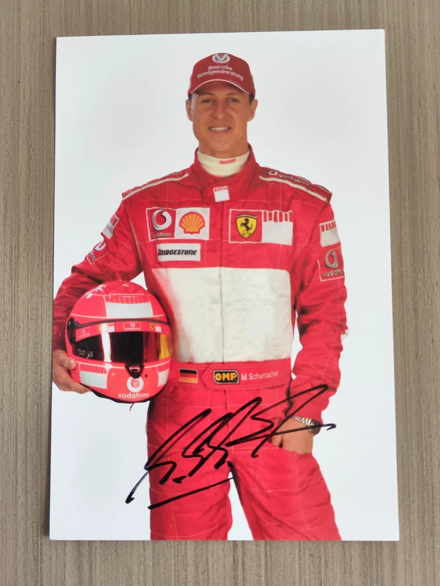 Photo Michael Schumacher Signée – Ferrari, Avec Présentoir, Collection F1
