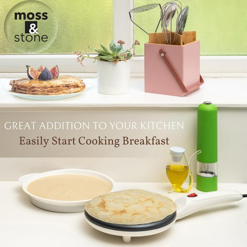 Electric Crepe Maker 8 Inch, Pan Apo Portable Crepe Maker & Hot Plate Cooktop On - Picture 5 of 12