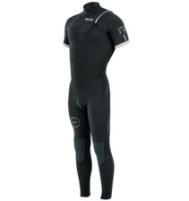 MANERA Men's 2/2 SEAFARER HYBRID Front-Zip SS Wetsuit - Anthracite - ML - NWT 