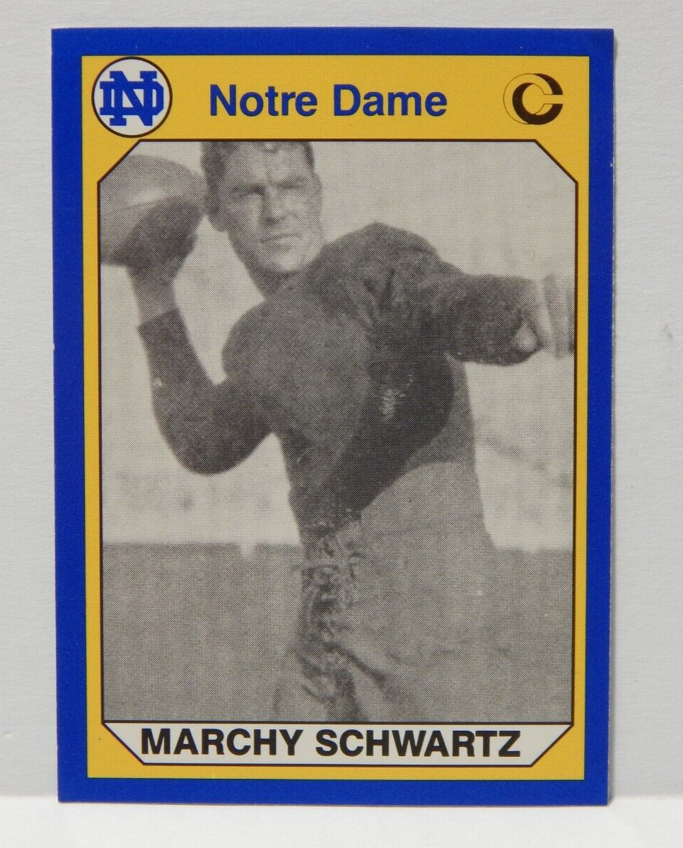 Notre Dame College Football Marchy Schwartz Card 146
