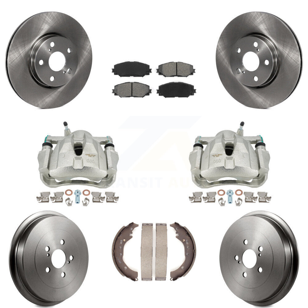 Toyota Corolla Front Rear Brake Kit with Semi-Metallic Pads Rotors Drums