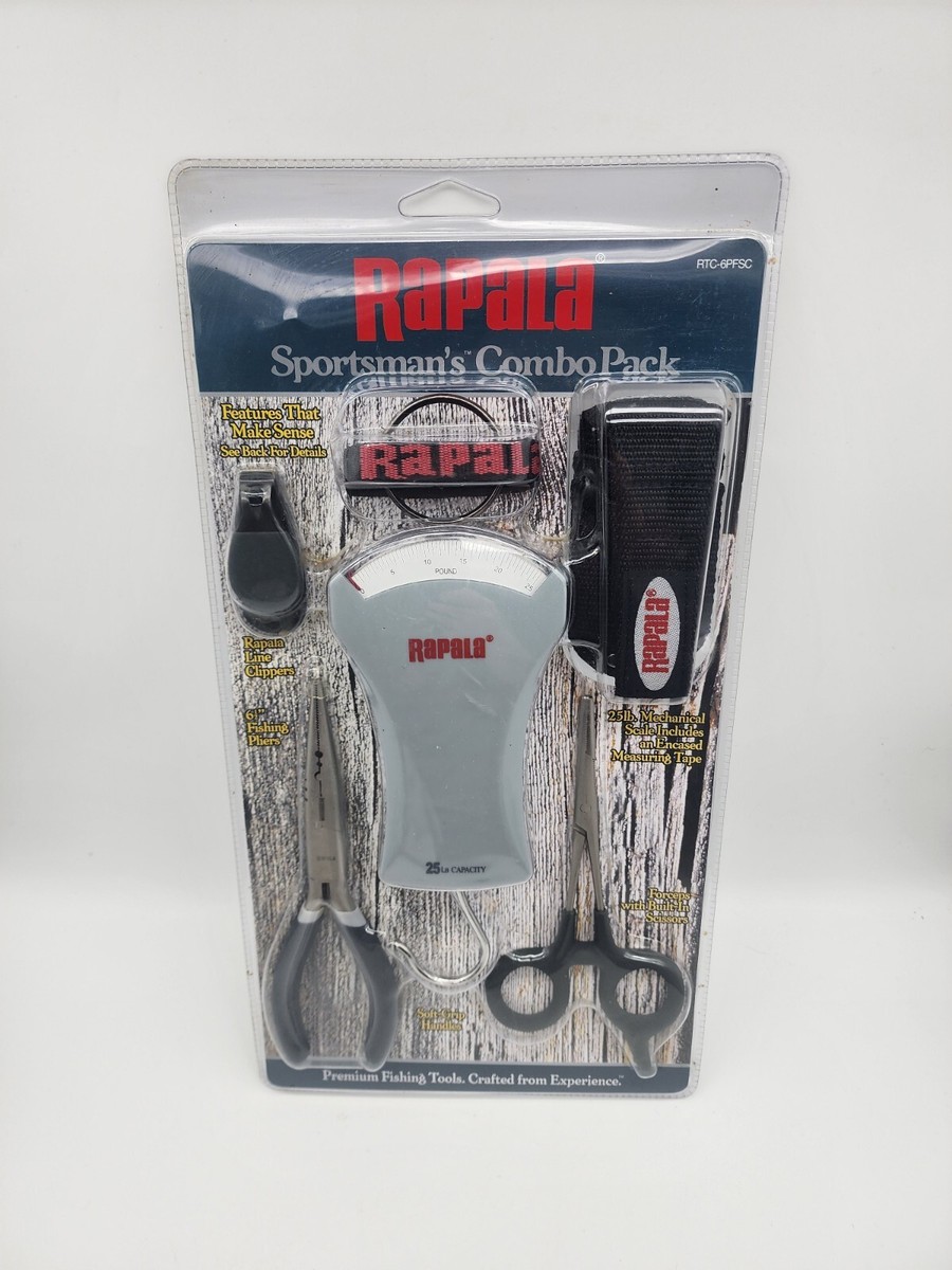 Rapala Sportsman's Combo Pack, Clippers, Scale, Pliers, Forceps