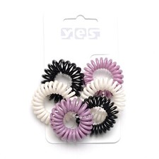 6 x Haargummis Spiralhaargummis Haarbinder Zopfgummi Haargummi &Oslash; 3,5 cm SOLIDA