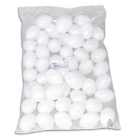 100 Kunststoff Eier Weiß - Ostereier - Dekoeier - Plastikeier # 9900.0070