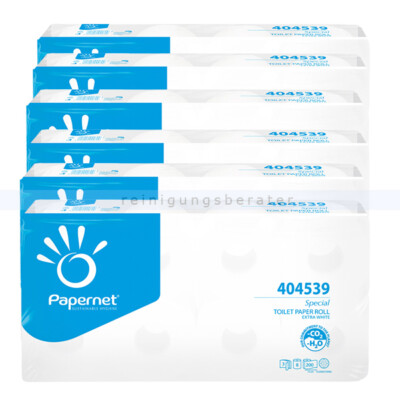 Toilettenpapier Papernet Recycling 3-lagig hochweiss Toilettenpapier, Klopapier
