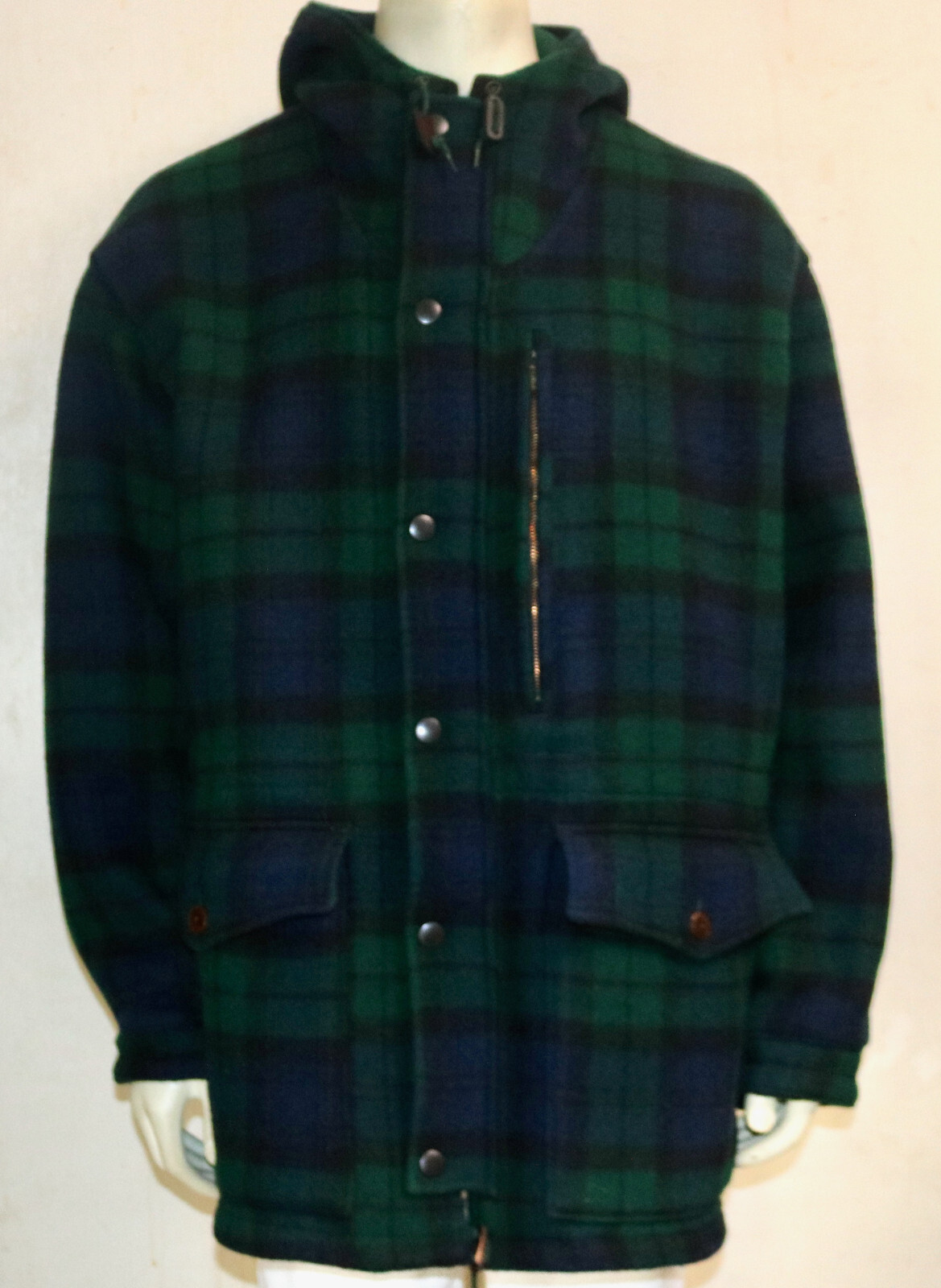 POLO Ralph Lauren vintage classic warm plaid duffle jacket coat M