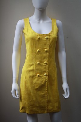 Vintage Balenciaga Dix gelb Go-Go Mädchen Stil Sommerkleid, Größe 6/8