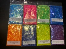 High- Sparkling iridescent Mermaid effect green pink blue Flakes US seller