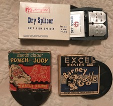 Vtg Silent 16mm Movie Reels Santa Claus Punch N Judy  Barney Google splicer lot
