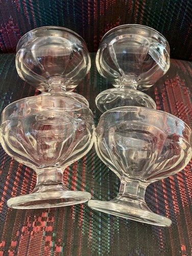 Vintage Low Sherbet Glass Clear Pedestal Federal Glass Mid Century Ice Cream (4) - Picture 9 of 11