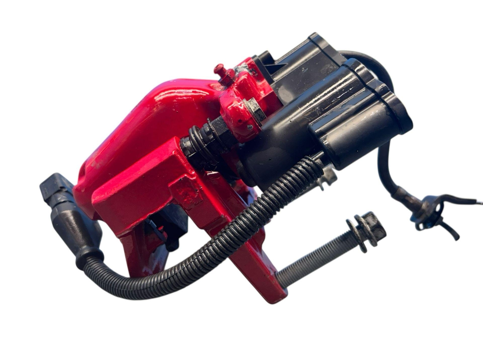 2006-2012 BENTLEY CONTINENTAL REAR RIGHT BRAKE CALIPER W/ BRAKE ACTUATOR | RED