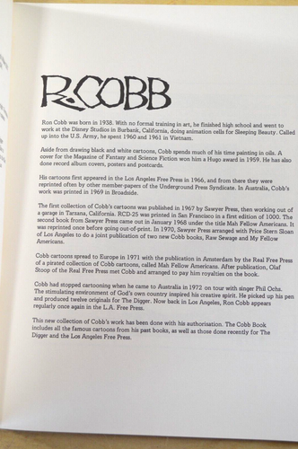The Cobb Book By Ron Cobb Wild & Woolley 1972 Underground Comic Cartoons RARE - Picture 9 of 14