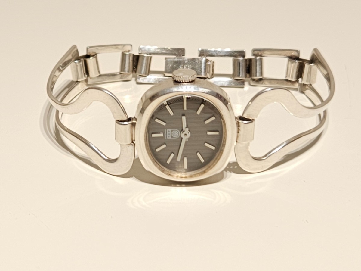 VINTAGE LUXURY SWISS SOLID SILVER 835 LADIES WATCH 