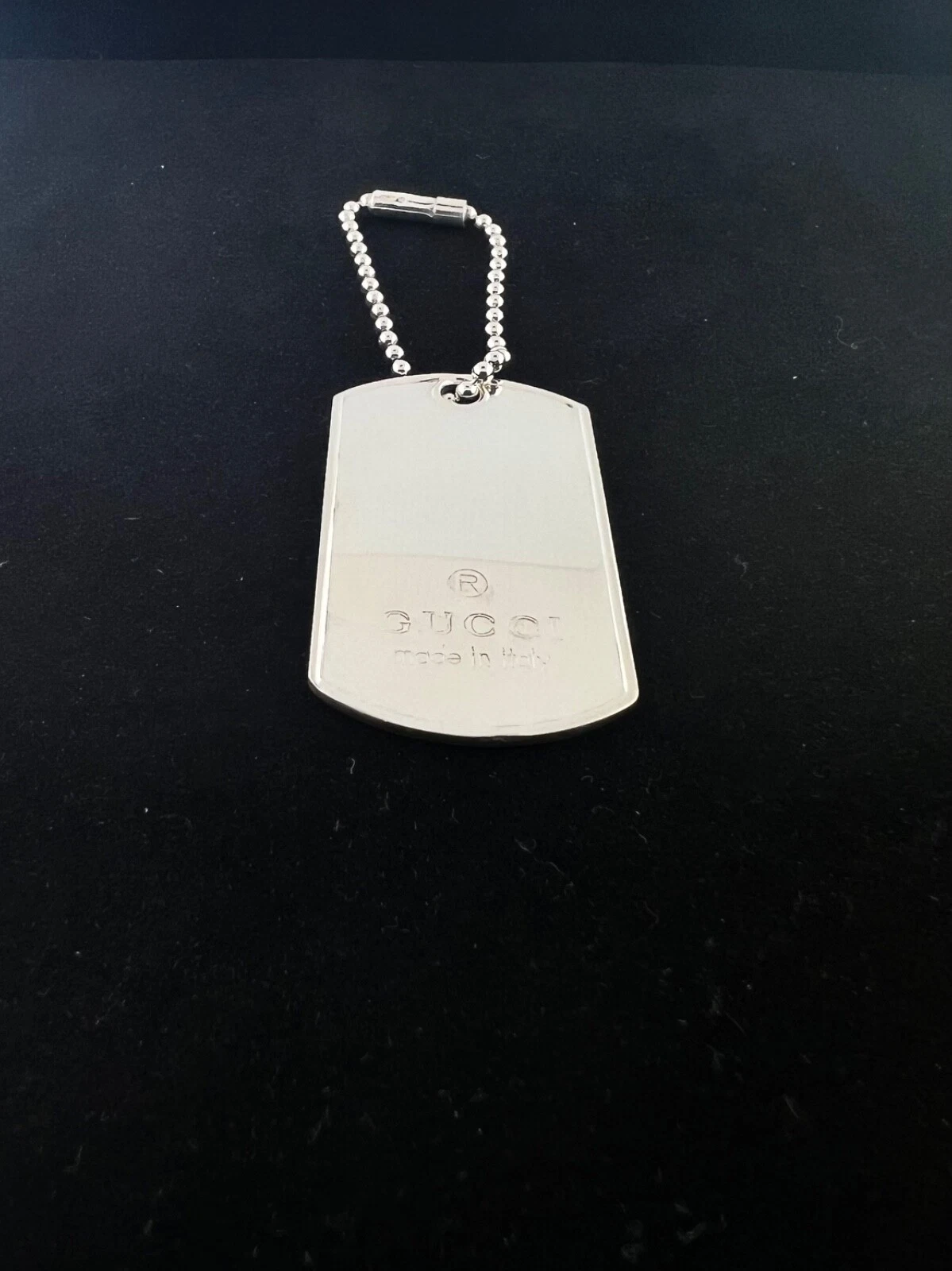 Ciondolo Gucci etichetta cane 925 piastra catena