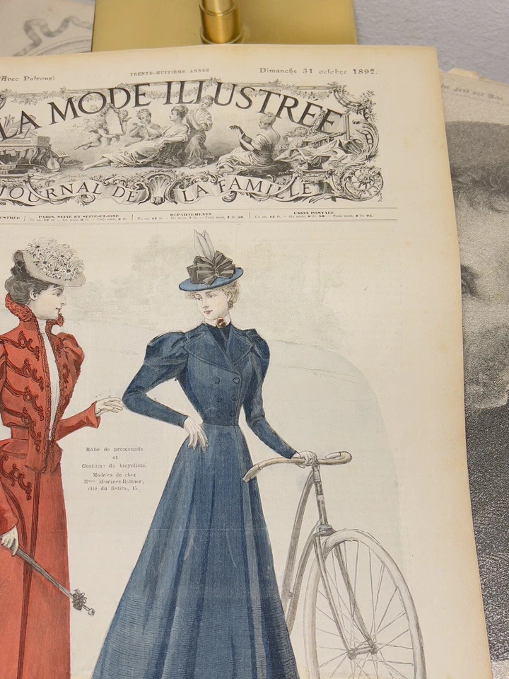 LA MODE ILLUSTREE ZEITSCHRIFT 1897 VINTAGE JOURNAL RETRO MAGAZIN FRANCE PARIS - Bild 3 von 4