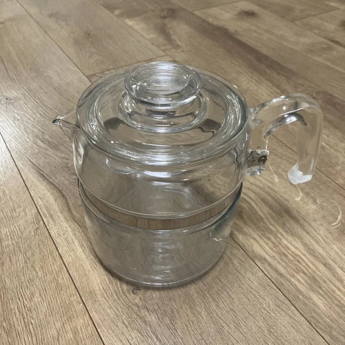 Vintage Pyrex 7756-B Flameware Glass Percolator Coffee POT AND LID ONLY 6 Cup