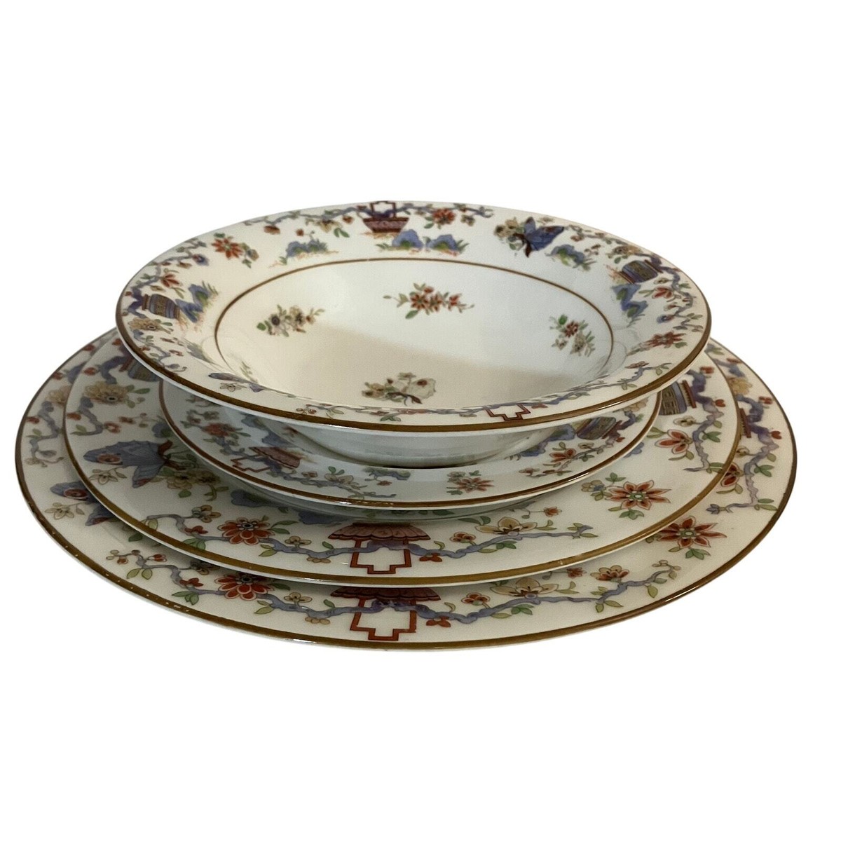 Royal Worcester, England, 4 Piece Peking Porcelain Dining Set