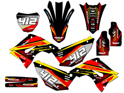 2002-2012 fits POLISPORT RESTYLE CR 125 R SURGE Red Senge Graphics Kit Compat...