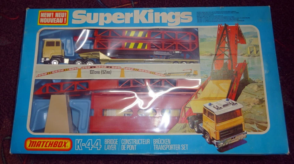 Matchbox Superking K-44 Bridge Layer Set / Brückentransporter top in Box - Bild 2 von 4