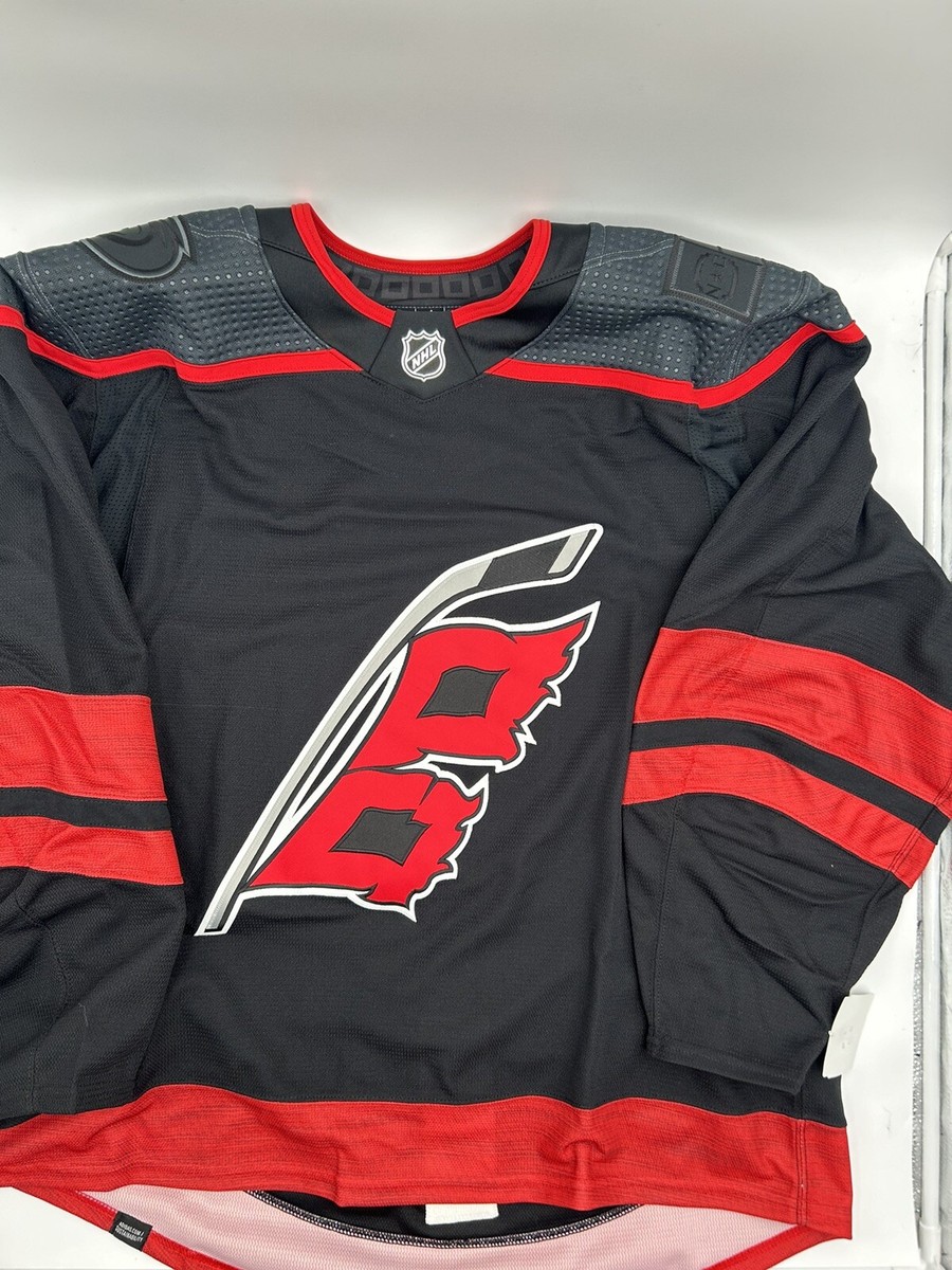 Carolina Hurricanes Adidas PrimeGreen MiC Authentic Black Flag Jersey 56