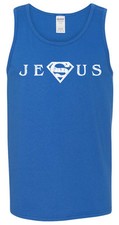 CAMISETA SIN MANGAS Jesus Superman - S a 3XL - Dios Iglesia Cristiana
