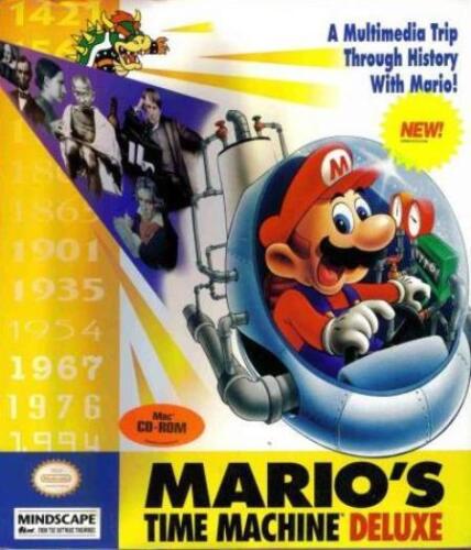 Mario's Time Machine Deluxe PC CD popular Nintendo character kids history game! - Afbeelding 1 van 1