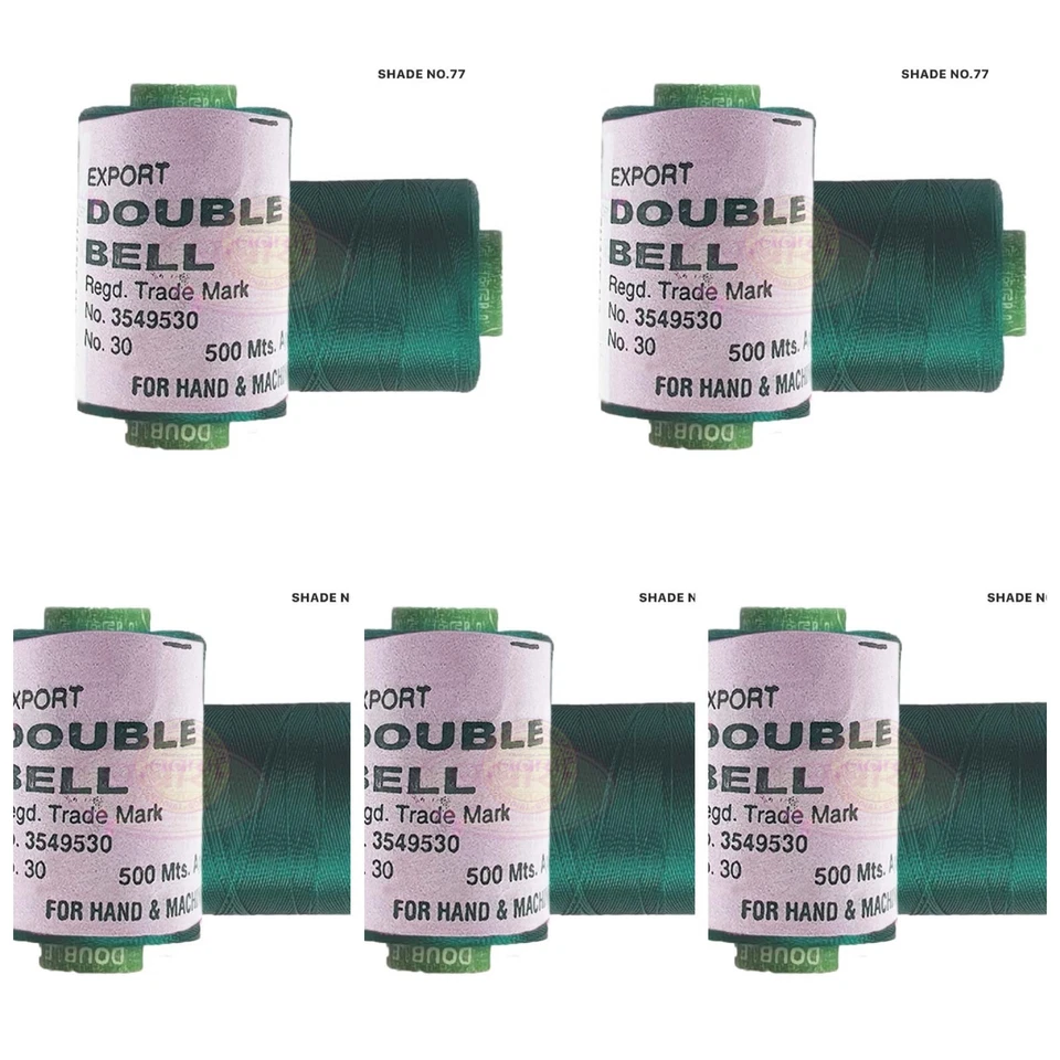 5X Viscose Rayon Yarn Thread Dark Green 500mtr,Hand & machine embroidery    - Image 2 of 3