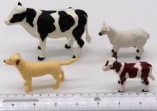 Lot of Cow Goat Calf Dog Cattle Figure Toy Figurine Farm Animal