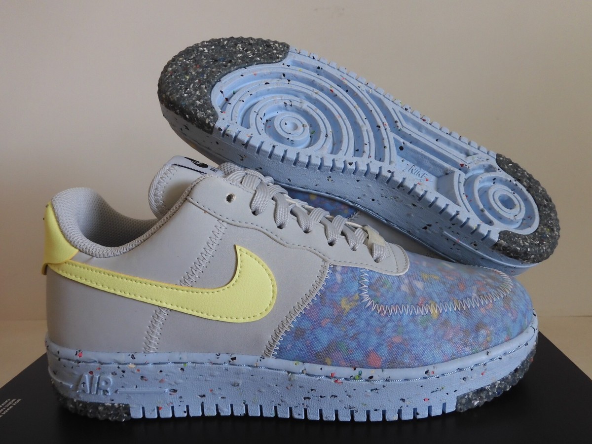 WMNS NIKE AIR FORCE CRATER PURE PLATINUM-BARELY VOLT SZ