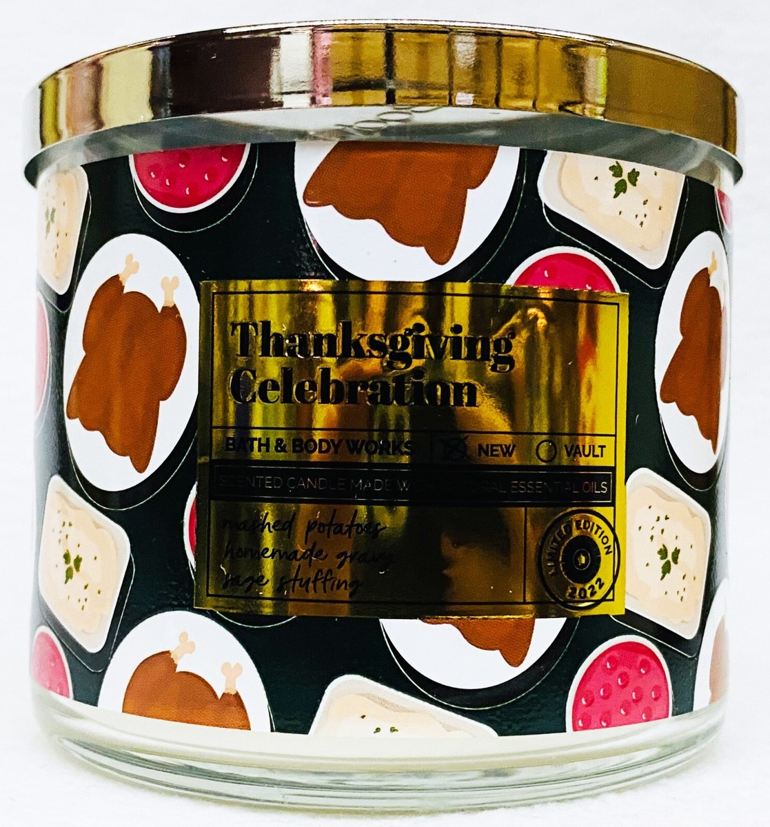 1 Bath & Body Works THANKSGIVING CELEBRATION Large 3-Wick