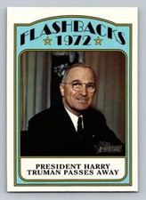 HARRY TRUMAN PRESIDENT 1972 FLASHBACKS 2021 TOPPS HERITAGE