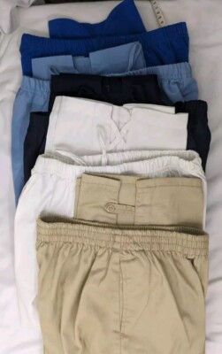 Lot Of 5 Blair Sports Capris Like Jersey Material Several Colors Sz Small