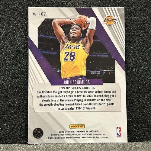 Rui Hachimura Red Ice 2023-24 Panini Phoenix #107 - Picture 3 of 3